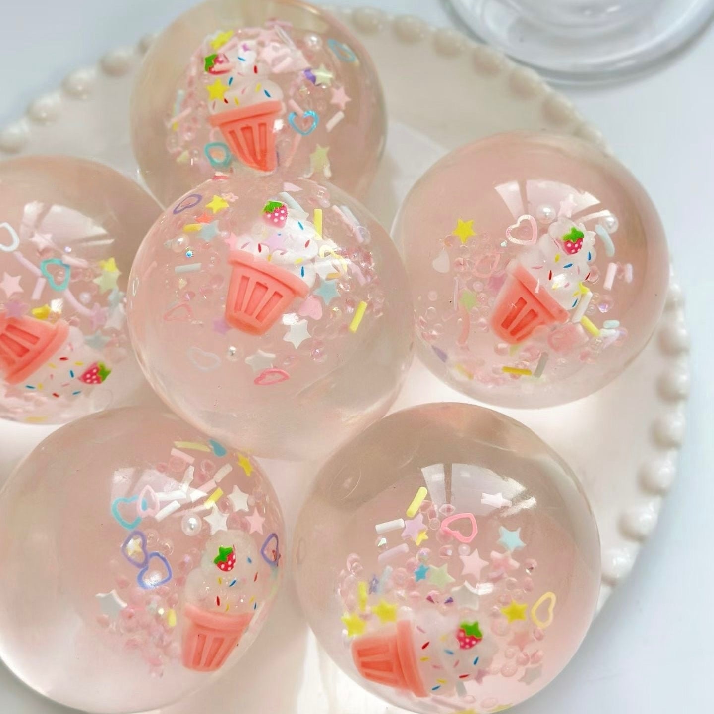 Strawberry Ice Cream Crystal Ball